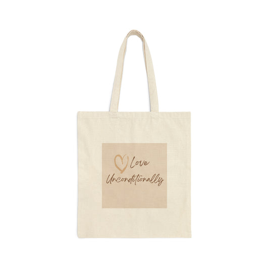 Love Unconditionally Cotton Canvas Tote Bag